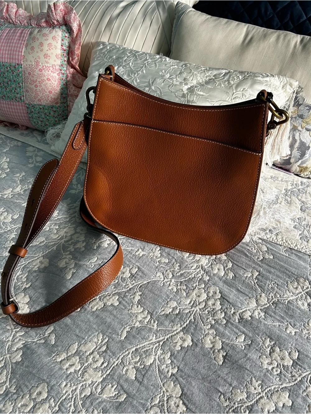 Ralph Lauren Leather Convertible satchel crossbody Bag - Picture 8 of 15